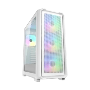 Cougar MX600 AIR White E-ATX Mid Tower Glass Panel PC Case With Pre Installed ARGB Fans ( CGR-2SC9W-RGB )