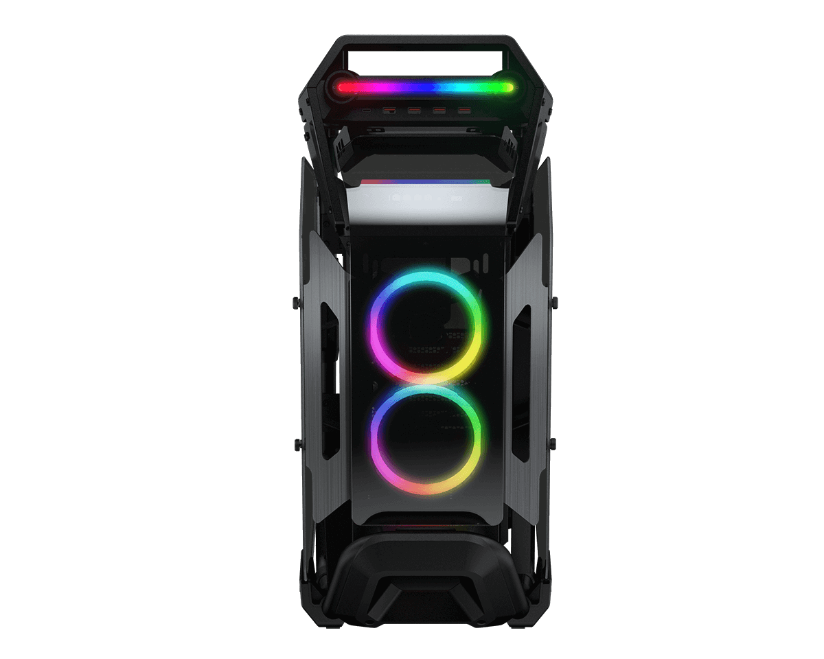 Cougar Cratus ARGB E-ATX Mid Tower Tempered Glass Panel PC Case With Pre Installed ARGB Fans ( CGR-5LMSB ) - Image 2