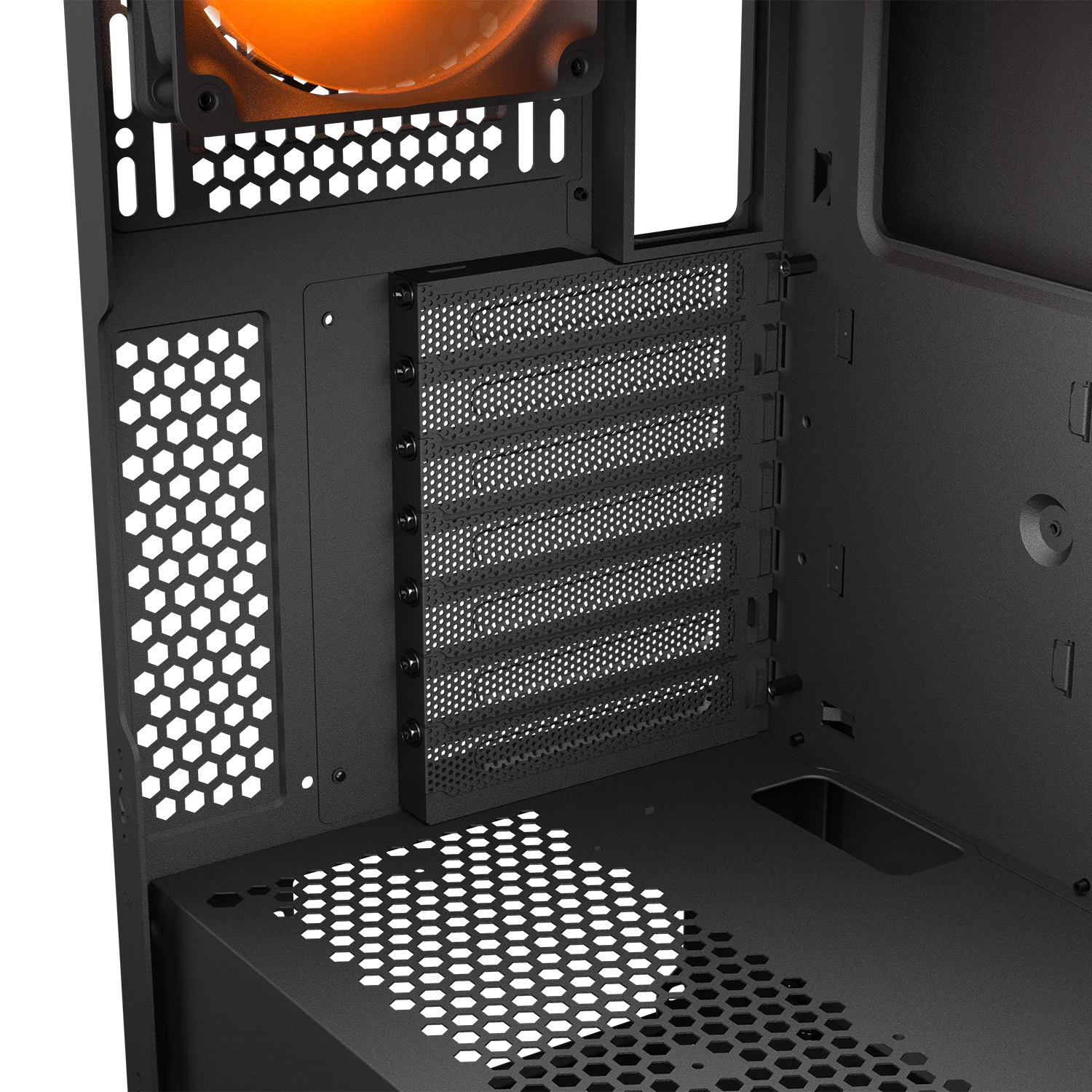 Cougar Airface Flo RGB Black E-ATX Mid Tower Glass Panel PC Case With Pre Installed ARGB Fans ( CGR-5YA6B-RGB ) - Image 11