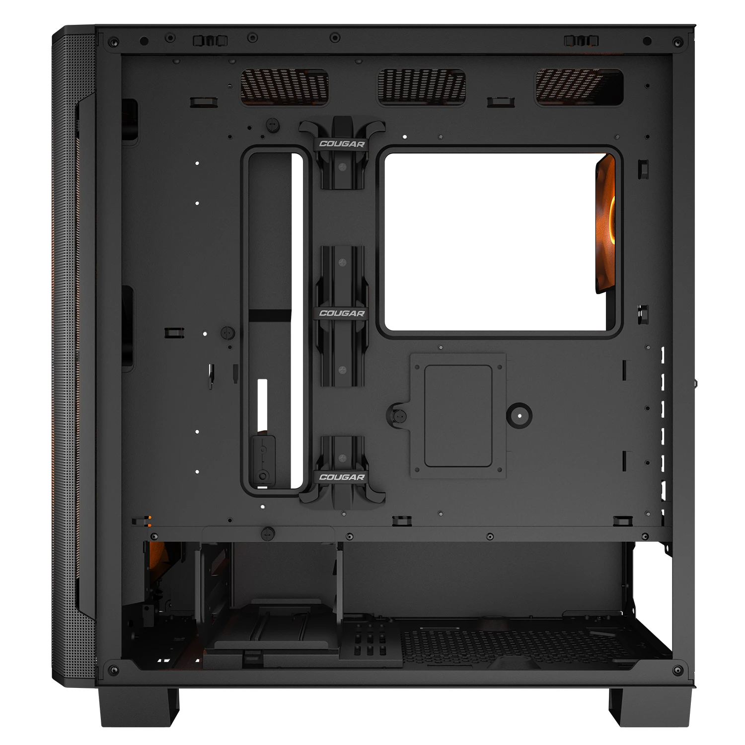 Cougar Airface Flo RGB Black E-ATX Mid Tower Glass Panel PC Case With Pre Installed ARGB Fans ( CGR-5YA6B-RGB ) - Image 13