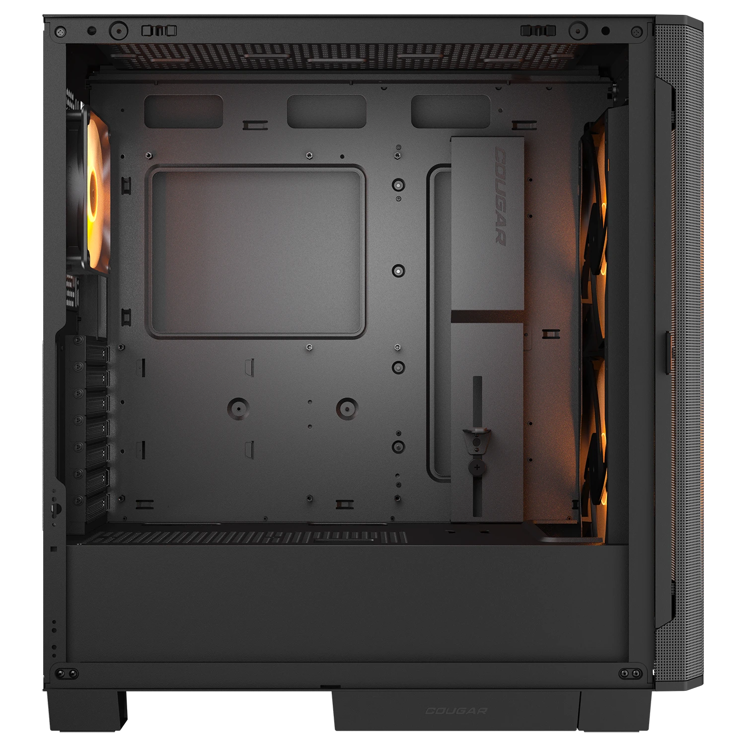Cougar Airface Flo RGB Black E-ATX Mid Tower Glass Panel PC Case With Pre Installed ARGB Fans ( CGR-5YA6B-RGB ) - Image 9