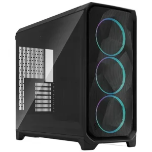 Fractal Design Meshify 3 XL Black RGB TG Light Tint E-ATX Mid Tower Pc Cabinet With Pre Installed Ambience Pro RGB Version Fans ( FD-C-MES3X-04 )
