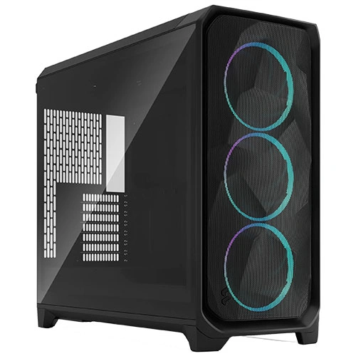 Fractal Design Meshify 3 XL Black RGB TG Light Tint E-ATX Mid Tower Pc Cabinet With Pre Installed Ambience Pro RGB Version Fans ( FD-C-MES3X-04 )