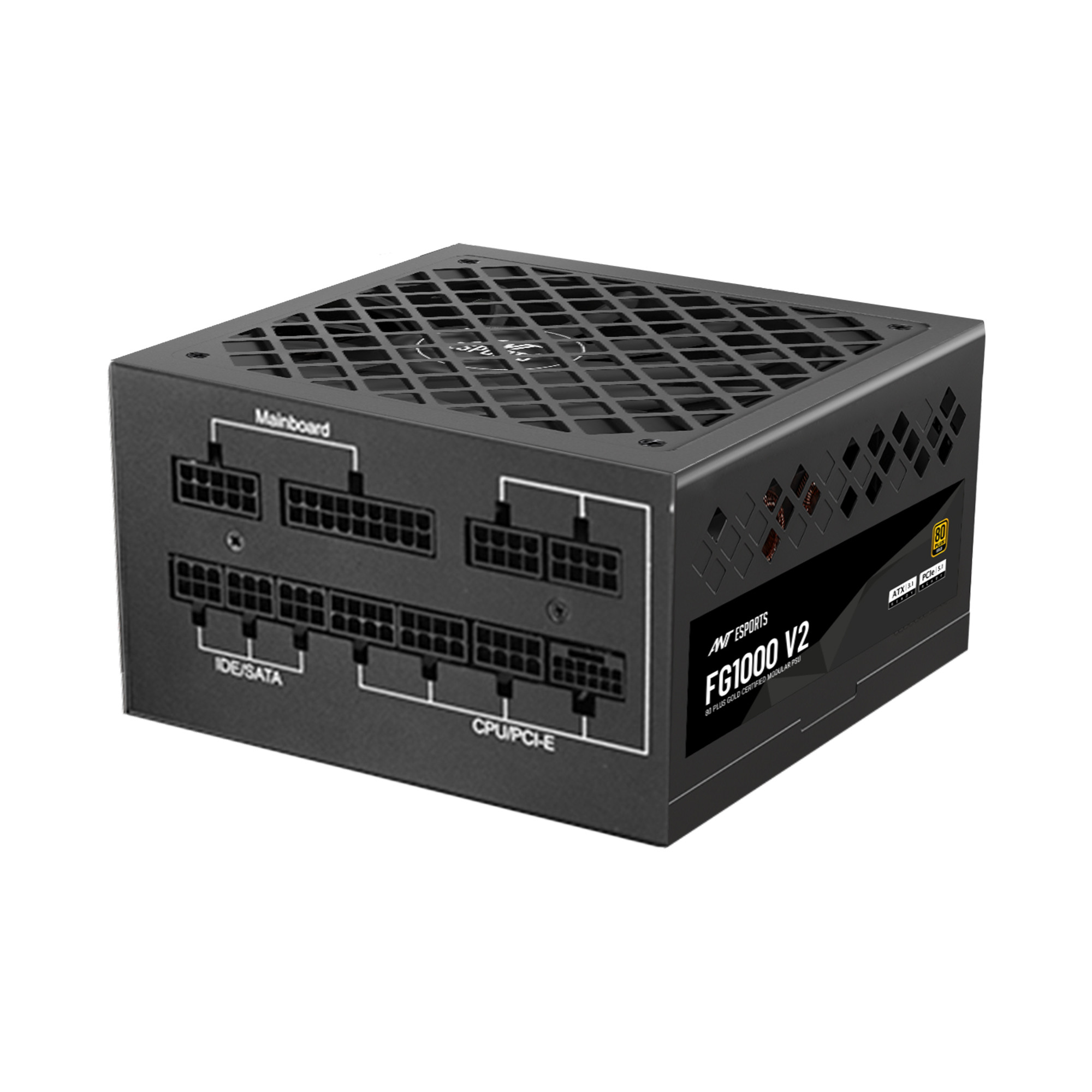 Ant Esports FG1000 V2 1000W ATX 3.1 , PCIe 5.1 Ready 80 Plus Gold certified Fully Modular Black Power Supply Unit - Image 3