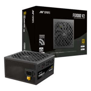 Ant Esports FG1000 V2 1000W ATX 3.1 , PCIe 5.1 Ready 80 Plus Gold certified Fully Modular Black Power Supply Unit