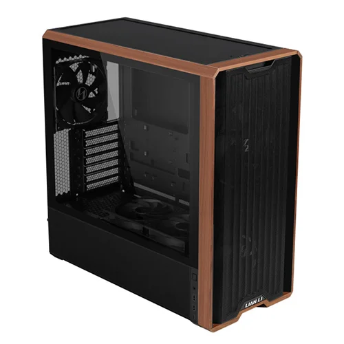 Lian Li Lancool 217 Wood Edition E-ATX Mid Tower Tempered Glass Panel Black Pc Cabinet With Pre-installed High-Performance Fans ( G99-LAN217X-IN ) - Image 3