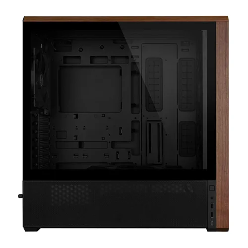 Lian Li Lancool 217 Wood Edition E-ATX Mid Tower Tempered Glass Panel Black Pc Cabinet With Pre-installed High-Performance Fans ( G99-LAN217X-IN ) - Image 4