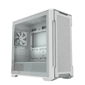 Gigabyte C102 Glass ICE White  Micro ATX Mid Tower Tempered Glass Side Panel Pc Cabinet With Pre Installed Fans ( GB-C102GI  )