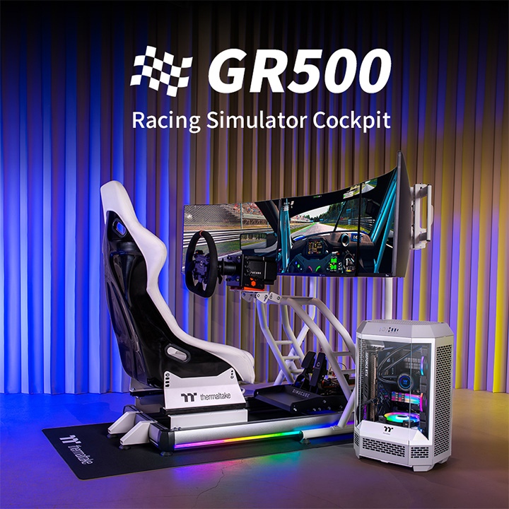 Thermaltake GR500 Racing Simulator Cockpit White ( GSC-R50-CPASWH-01 ) - Image 2