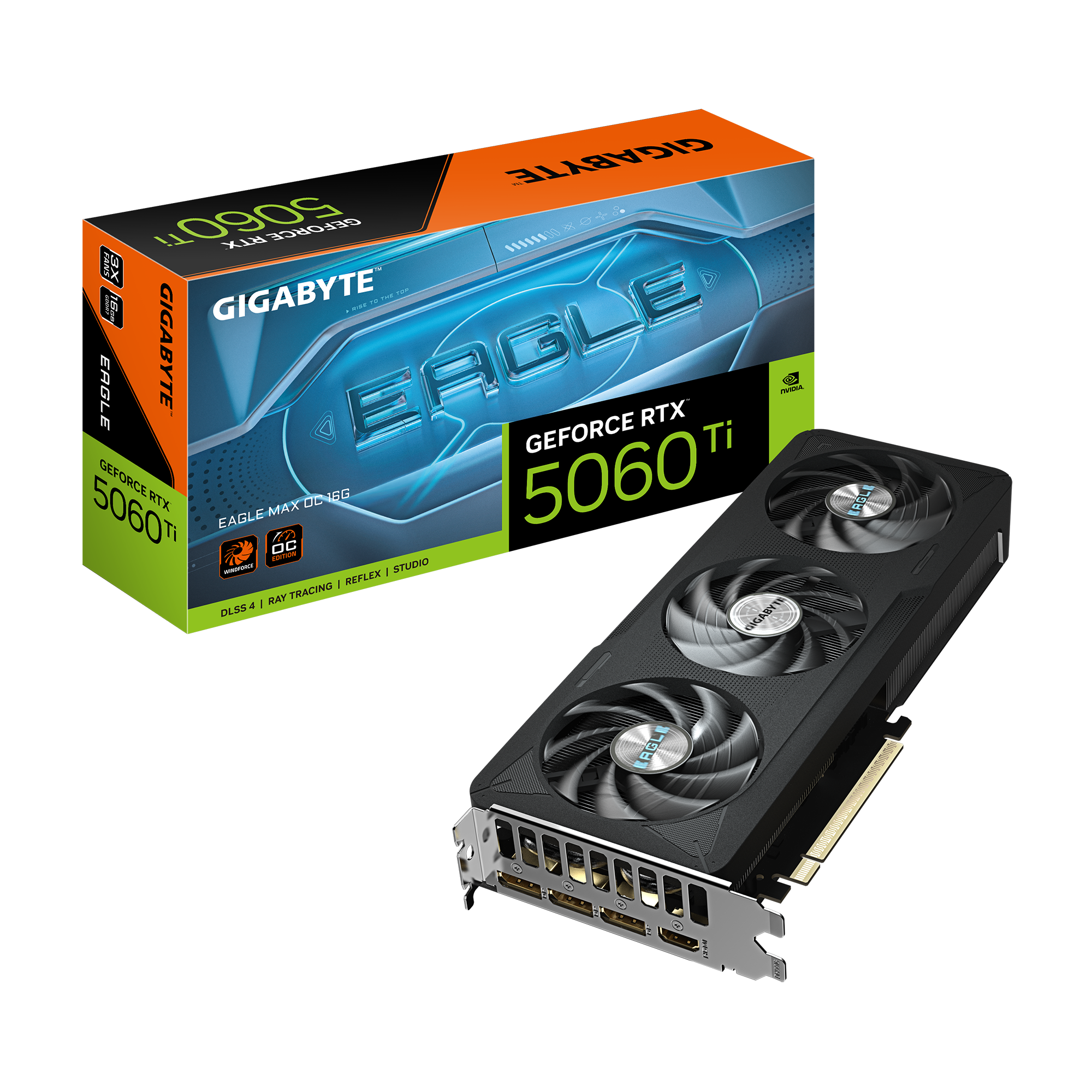 Gigabyte GeForce RTX 5060 Ti EAGLE MAX OC 16G 16GB GDDR7 128-bit Graphics Card ( GV-N506TEAGLEMAX OC-16GD )