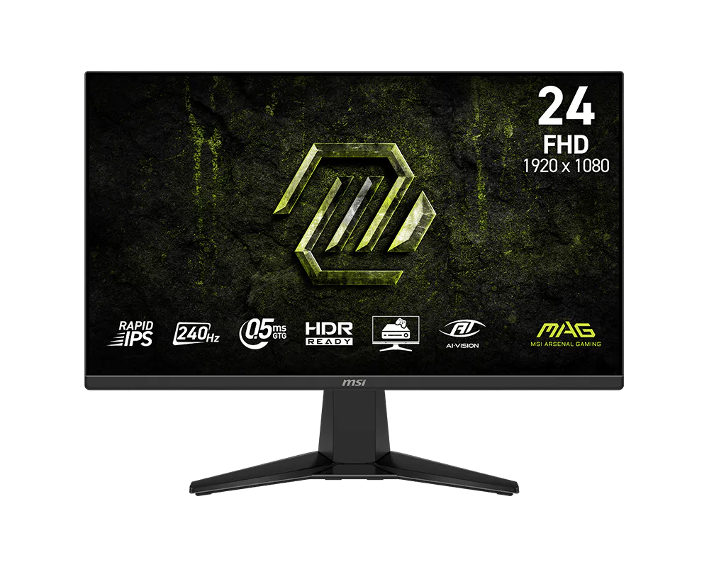 MSI MAG 245F X24 23.8-Inch Flat Rapid IPS FHD 240HZ 0.5ms (GtG, Min.) AMD FreeSync Premium Anti-glare HDR Ready Gaming Monitor - Image 2