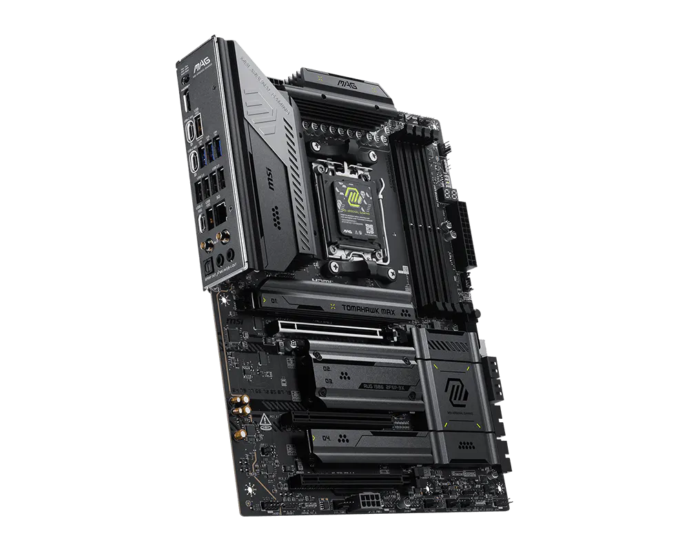 MSI MAG X870E TOMAHAWK MAX WIFI ATX Motherboard ( AMD Socket AM5, Supports AMD Ryzen 9000, 8000, 7000 Series Desktop Processors, 4x DDR5 RAM Slots, Max 256GB RAM ) - Image 3
