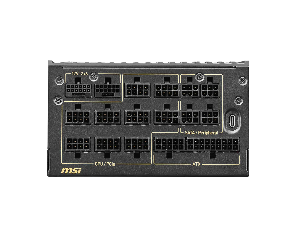 Msi MEG Ai1600T PCIE5 1600W 80 PLUS Titanium Fully Modular Power Supply Unit - Image 3