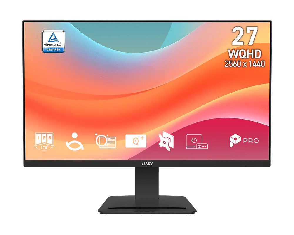 MSI PRO MP273Q E7 27-Inch Flat IPS WQHD 75Hz 1ms (MPRT) / 4ms (GtG) Adaptive-Sync Anti-glare HDR Ready Business Monitor - Image 2