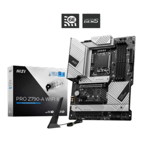 MSI PRO Z790-A WIFI II ATX Motherboard ( Intel Socket LGA 1700, Support Intel Core 14th,13th, 12th Gen Processors, Intel Pentium Gold and Celeron Processors, 4x DDR5 RAM Slots, Max 256GB RAM )