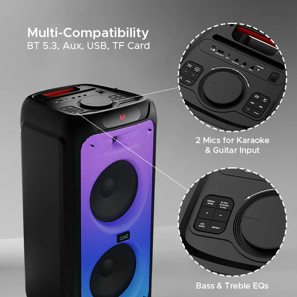 boAt PartyPal 450 Premium Black 180W Bluetooth Speaker - Image 3