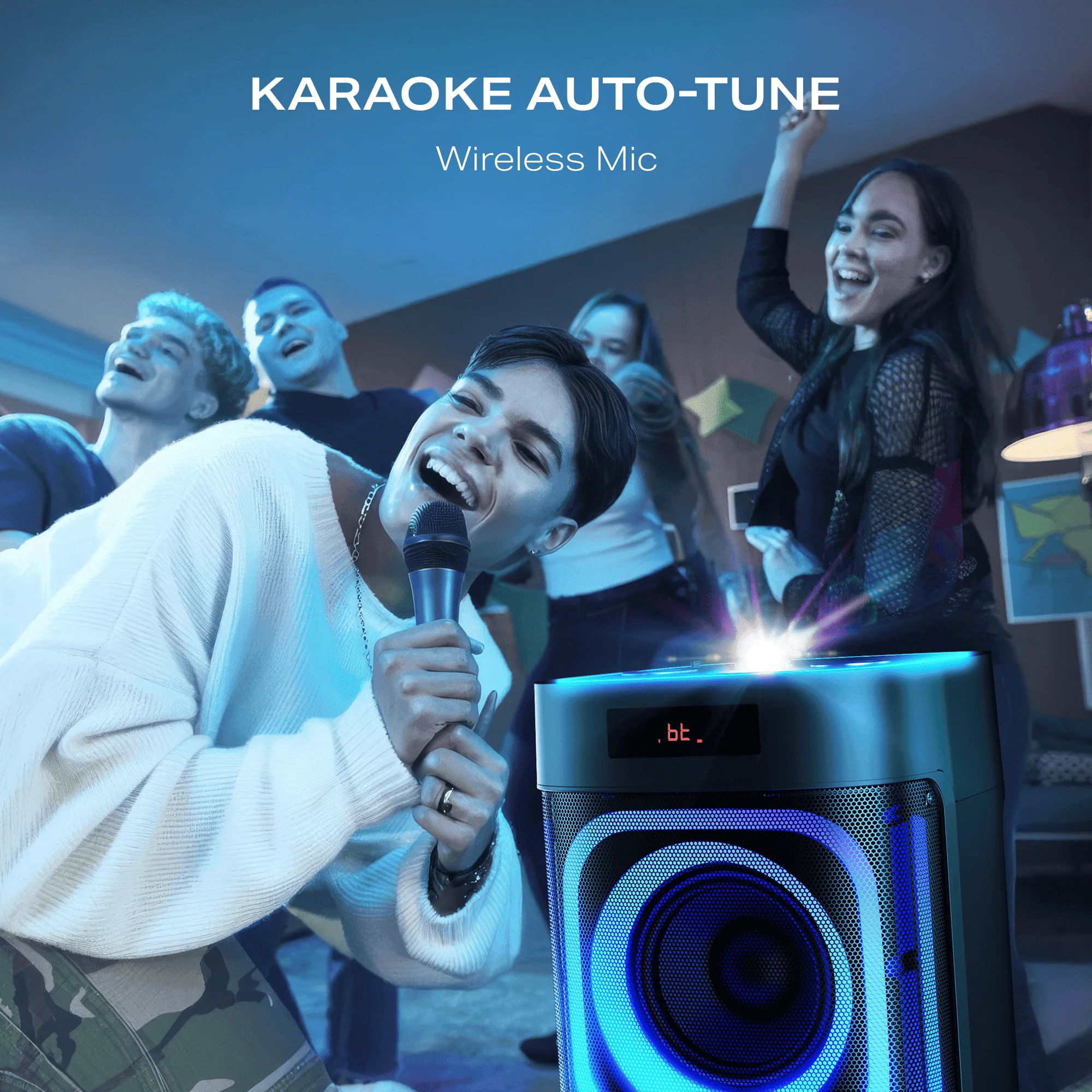 boAt PartyPal 700 Premium Black 300W Sound RGB Lights Bluetooth Speaker - Image 8