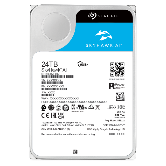 Seagate Skyhawk AI 24TB 3.5 Inch SATA 6Gb/s 512MB Cache Internal Video Hard Drive ( ST24000VE002 ) - Image 4