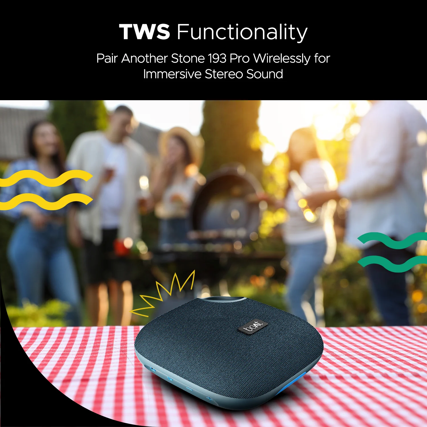 boAt Stone 193 Pro Tropical Blue Portable 5W Bluetooth Speaker - Image 2