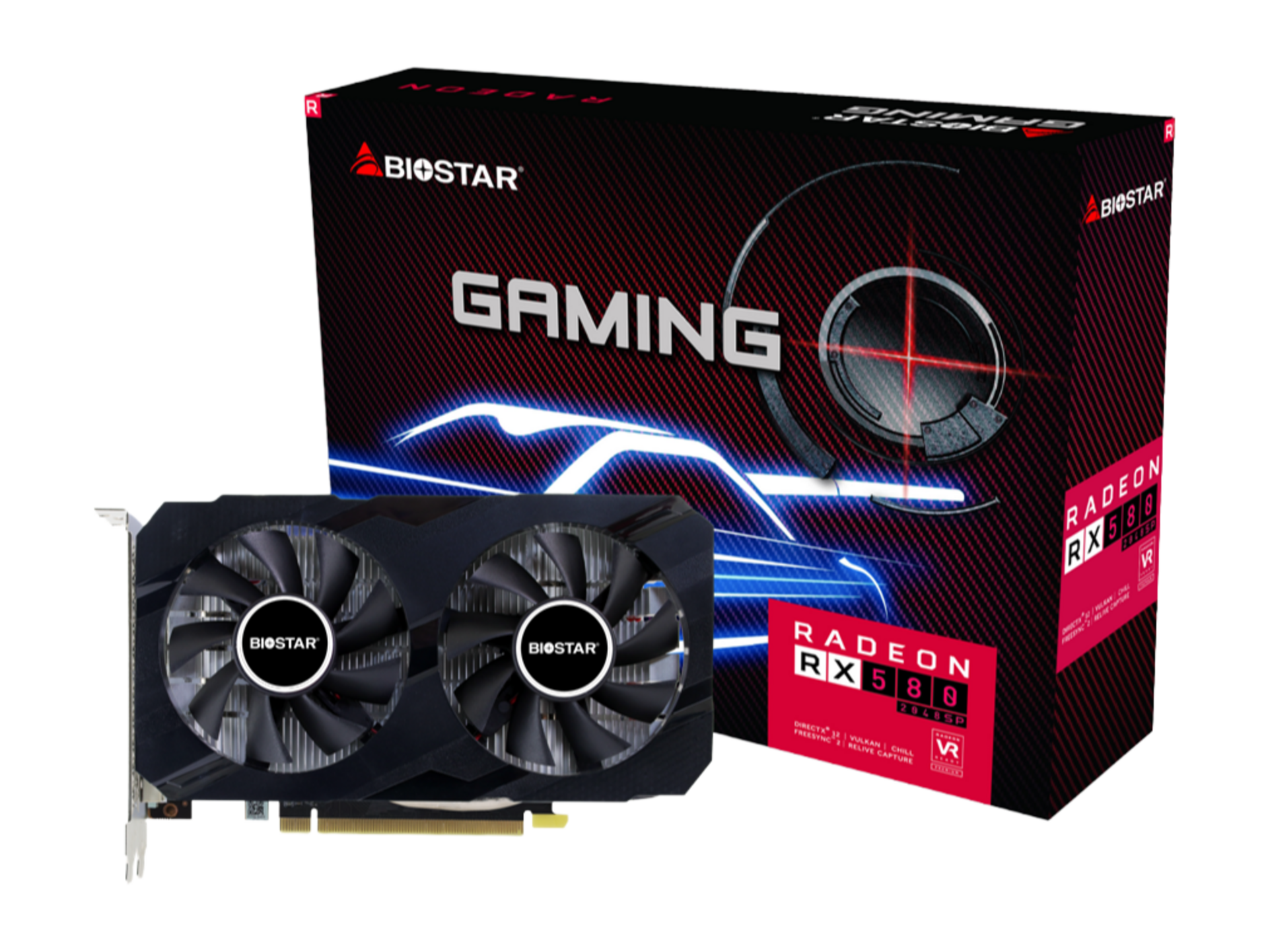 Biostar VA5815RF82 Radeon RX580 2048SP 8GB GDDR5 256-Bit Gaming Graphics Card - Image 3