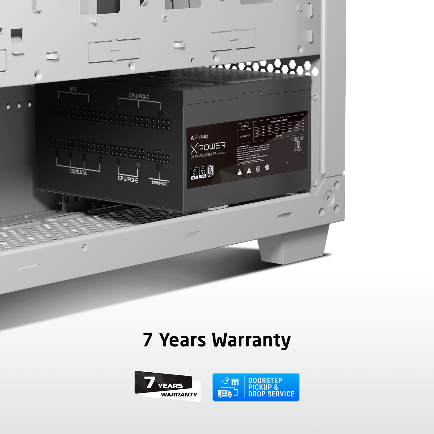 ProLab Design XPower XP-2000P ATX 3.1 80+ Platinum Certifications Fully Modular Power Supply Unit - Image 5