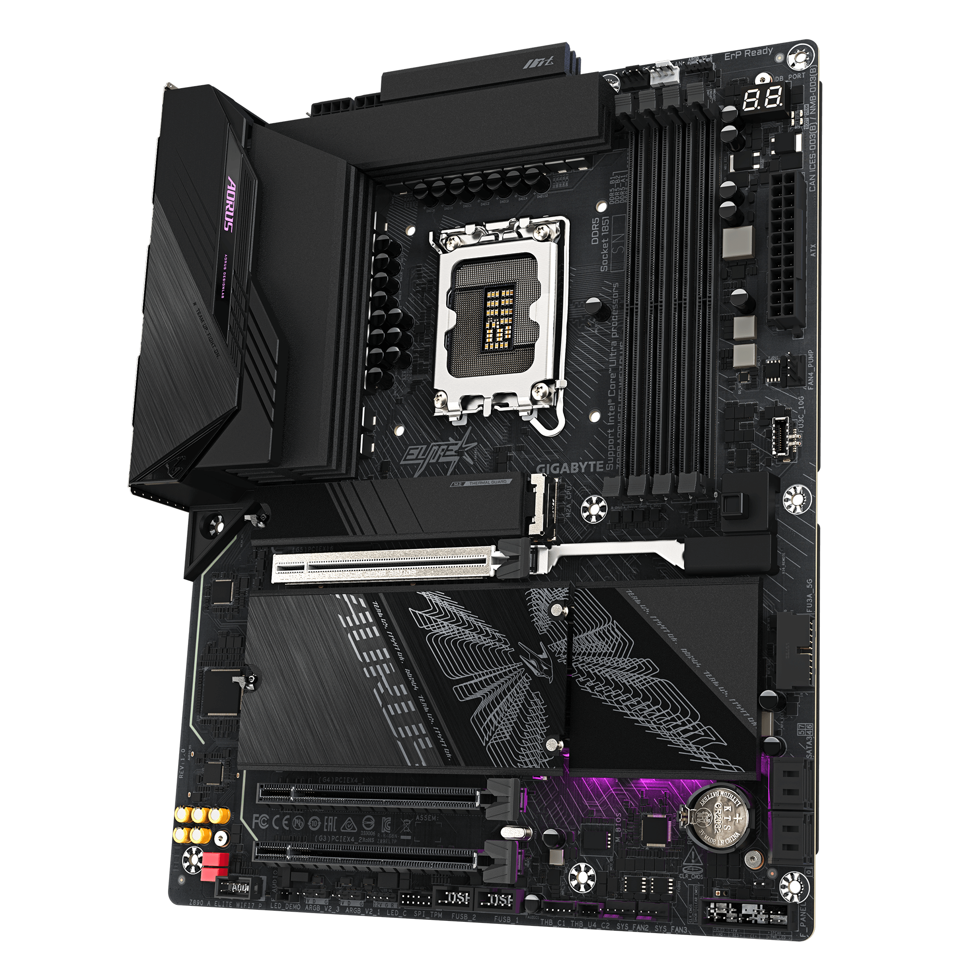 Gigabyte Z890 AORUS ELITE WIFI7 PLUS ATX Motherboard ( Intel Socket LGA1851, Support Intel Core Ultra Processors, 4 x DDR5 RAM Slots, Max 256GB RAM Support ) - Image 4