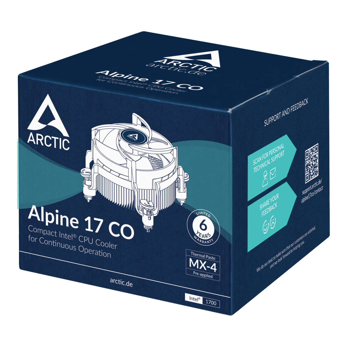 Arctic Alpine 17 CO Compact Intel Alder Lake CPU Air Cooler For Continuous Operation ( ACALP00041A ) - Image 8