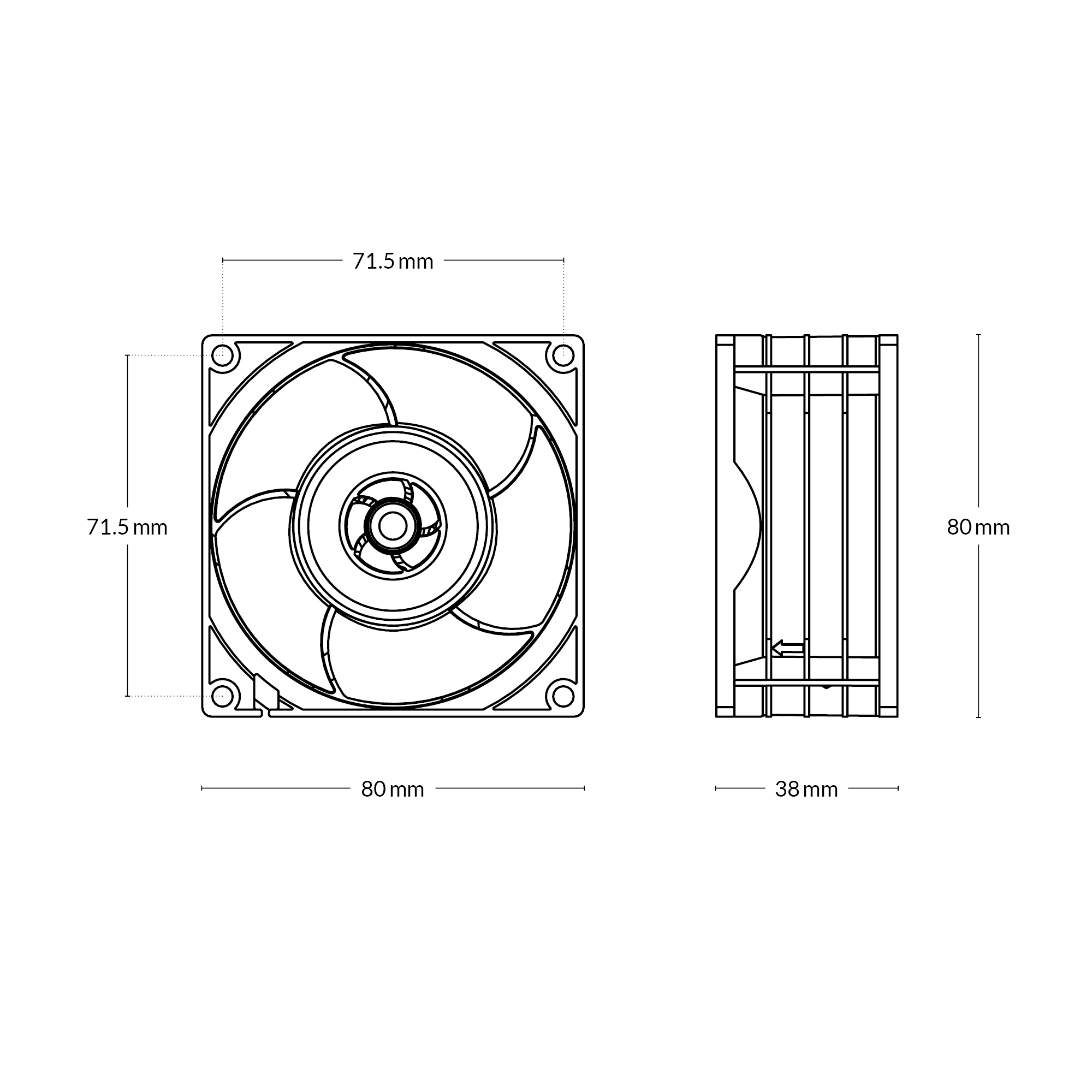 Arctic S8038-7K 80 mm 7000 Rpm Single-Pack Server Case Fan ( ACFAN00288A ) - Image 6