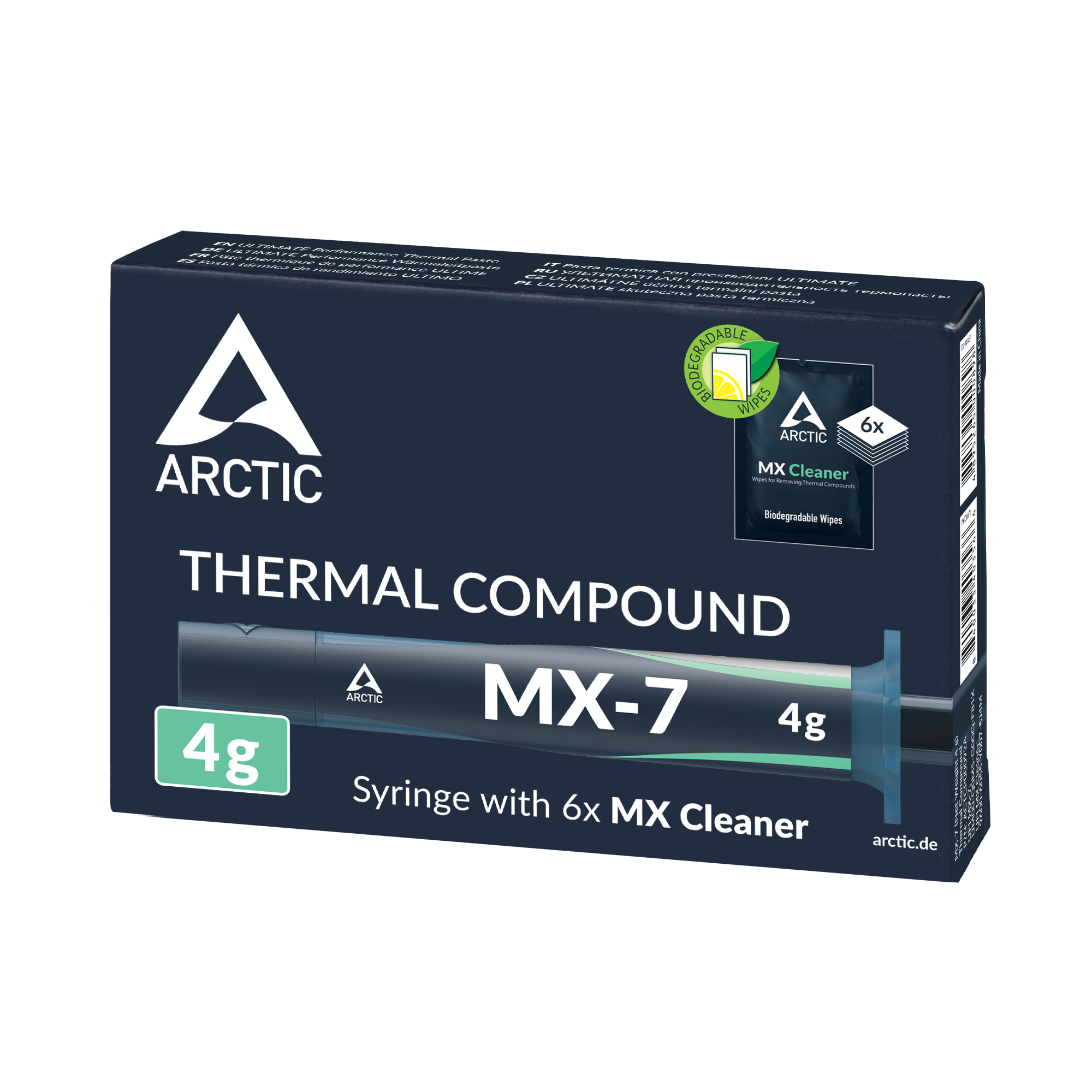 Arctic MX-7 ULTIMATE Performance Grey 4g Thermal Paste With 6x MX Cleaner ( ACTCP00092A ) - Image 2