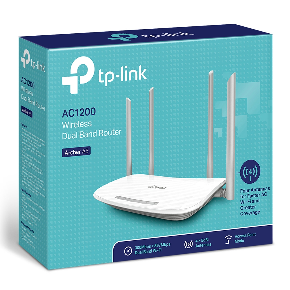 TP-Link Archer A5 AC1200 Wireless Dual Band Router With 4 High-Performance External Antennas Boost Wifi Signals - Image 4