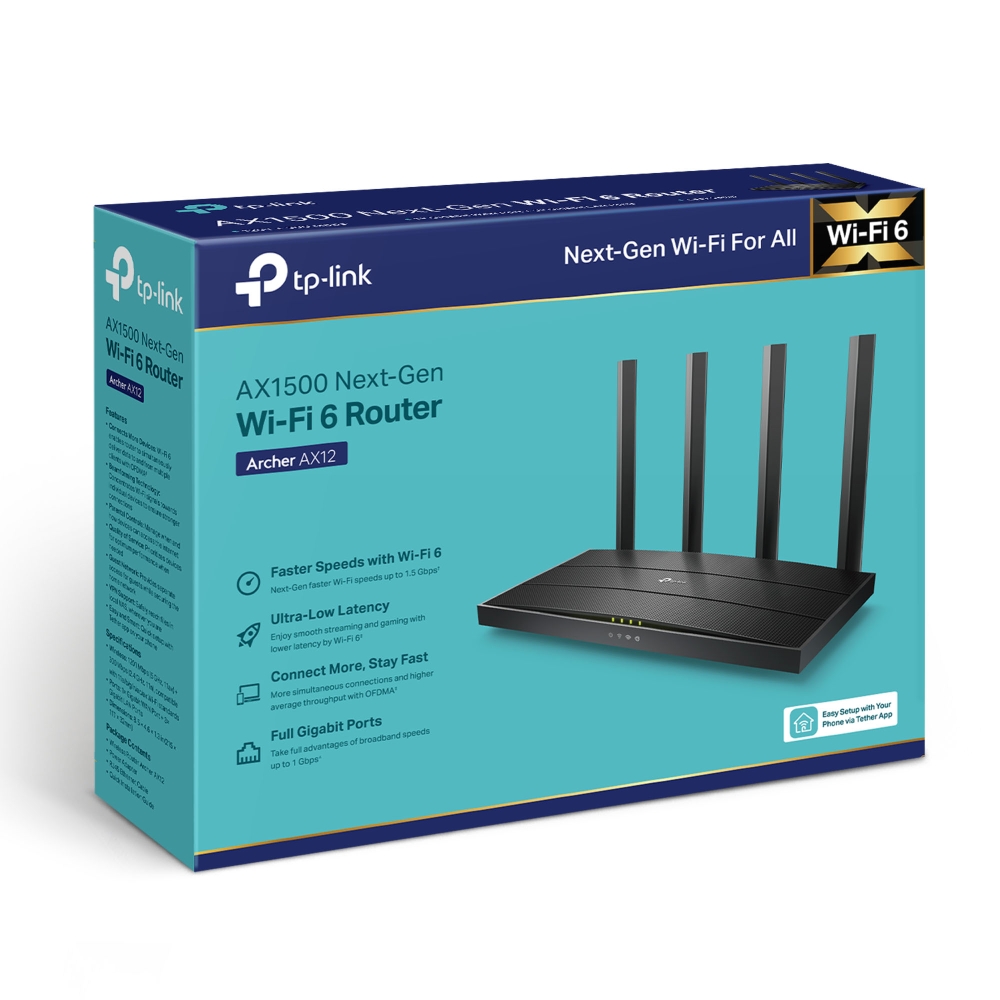 TP-Link Archer AX12 AX1500 Wi-Fi 6 Router With 4 High-Performance External Antennas Boost Wifi Signals - Image 4