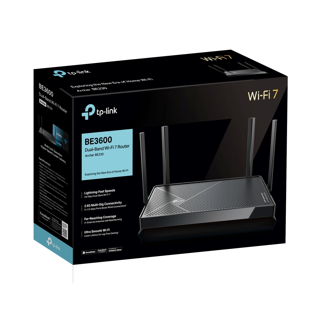 TP-Link Archer BE230 BE3600 Dual-Band Wi-Fi 7 Router With 4 High-Performance Antennas Boost WiFi Signals - Image 8