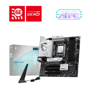 MSI B860M GAMING PLUS WIFI6E mATX Motherboard ( Intel Socket LGA 1851, Supports Intel Core Ultra Processors (Series 2), 4x DDR5 RAM Slots, Max 256GB RAM ) 