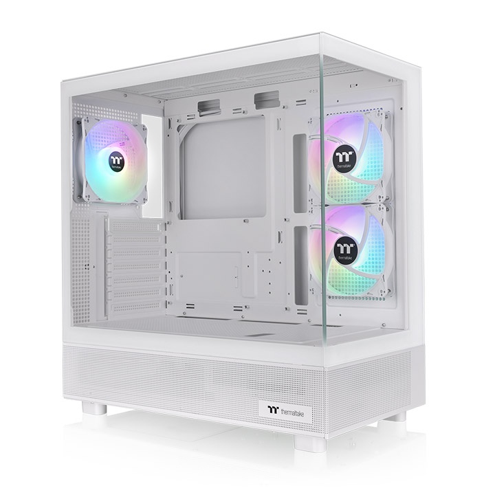 Thermaltake View 270 Plus TG ARGB Snow E-ATX Mid Tower Tempered Glass Panel Pc Cabinet With Pre-Installed Hydraulic Bearing ARGB Lite Fans ( CA-1Y7-00M6WN-01 )