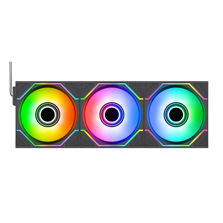 Thermaltake SWAFAN 120 EX INFINITY ARGB Sync 120mm Black Triple Pack PC Cooling Fans ( CL-F245-PL12SW-A ) - Image 3