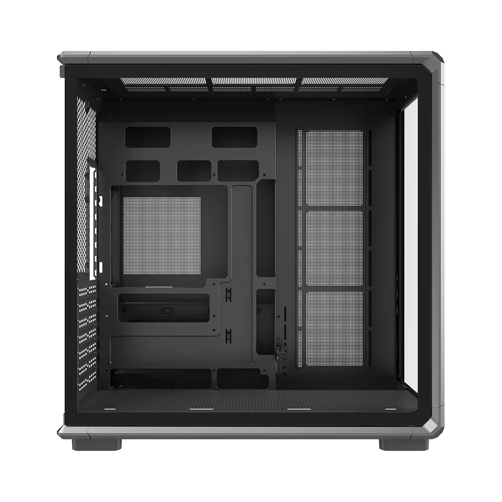 Ant Esports Crystal X8 ARC ATX Mid Tower Tempered Glass Gaming Black Pc Cabinet With Pre-Installed Mono Frame Fans - Image 3