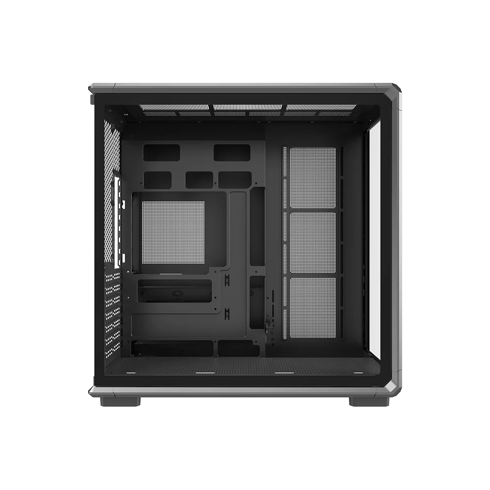 Ant Esports Crystal X8 Frame ATX Mid Tower Tempered Glass Gaming Black Pc Cabinet With Pre-Installed Mono Frame Fans - Image 3