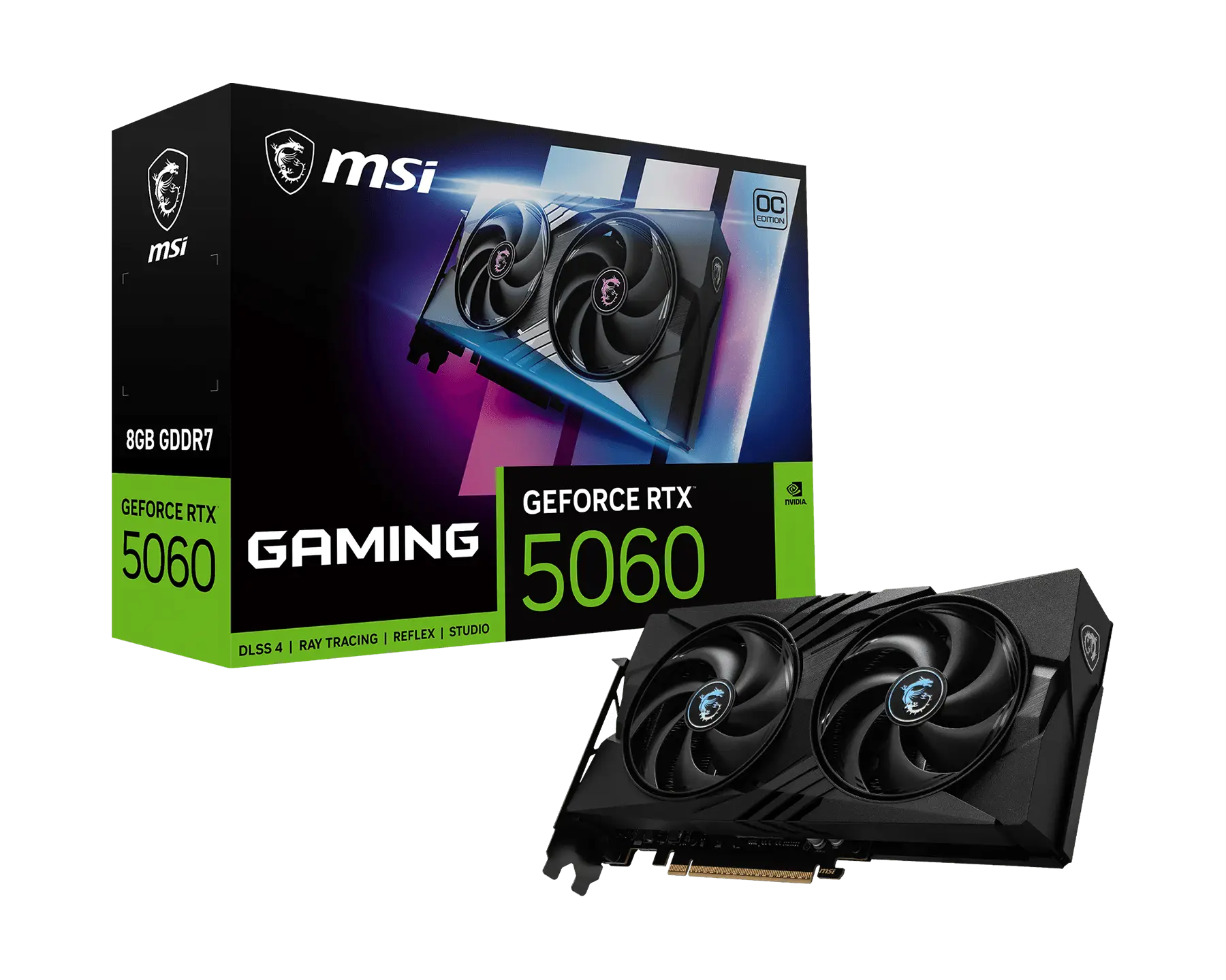 MSI GeForce RTX 5060 8G GAMING OC V1 8GB GDDR7 128-bit Dual Fan Graphics Card ( G5060-8GCV1 )