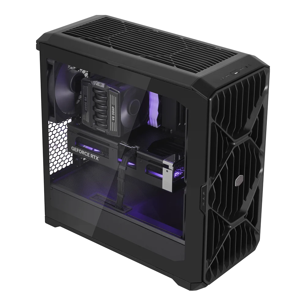 Cooler Master HAF II 500 E-ATX Full Tower Tempered Glass Panel Black PC Case With Pre-Installed Fans ( H500G2-KGNN-S00 ) - Image 2