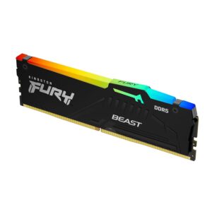 Kingston Fury Beast RGB 32GB (1x32GB) DDR5 6000MT/s CL30 EXPO Non-ECC Unbuffered DIMM (Single Module) 1.4V 288-pin 16Gbit Black Desktop Memory ( KF560C30BBEA-32 )