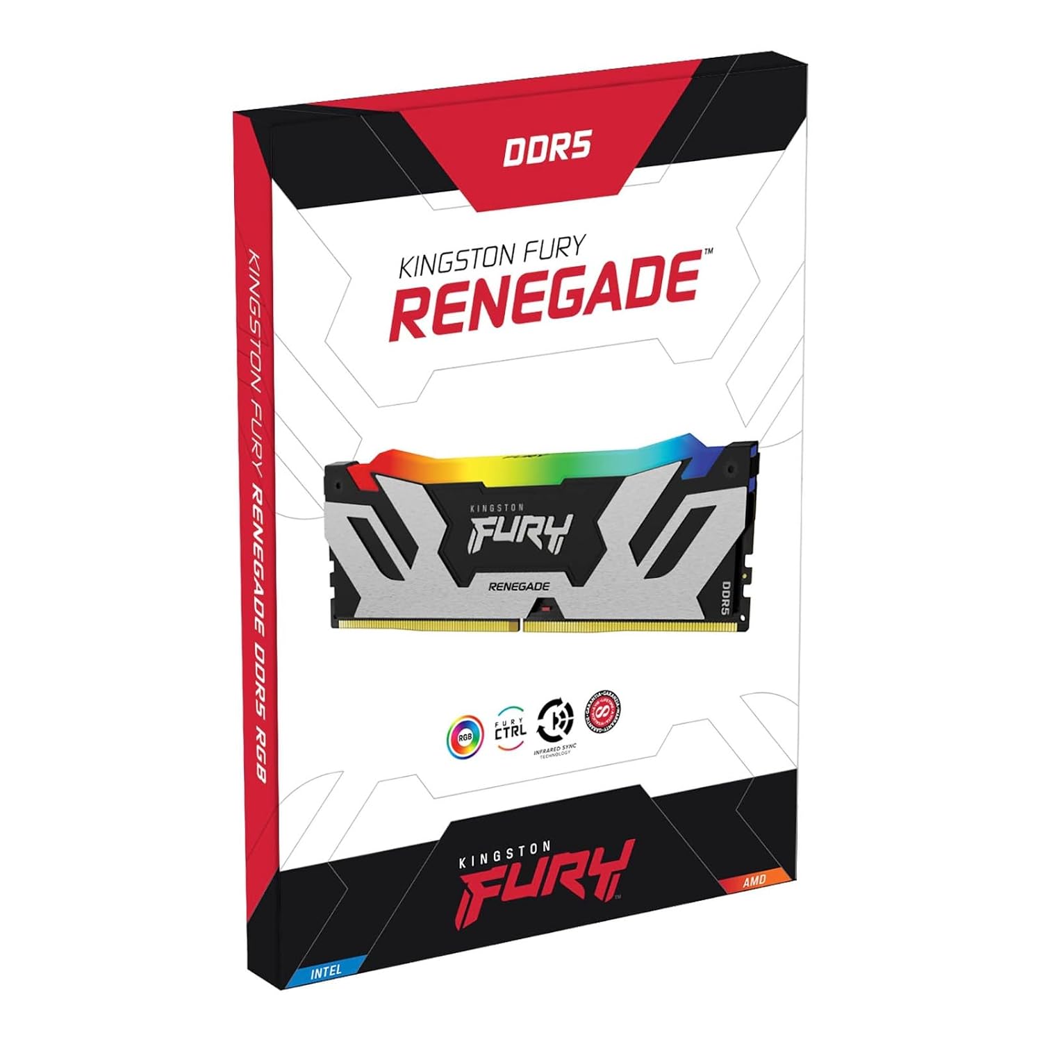 Kingston FURY Renegade RGB 32GB (2x16GB) 7200MT/s DDR5 CL38 288-Pin DIMM Black Desktop Memory ( KF572C38RSAK2-32 ) - Image 3