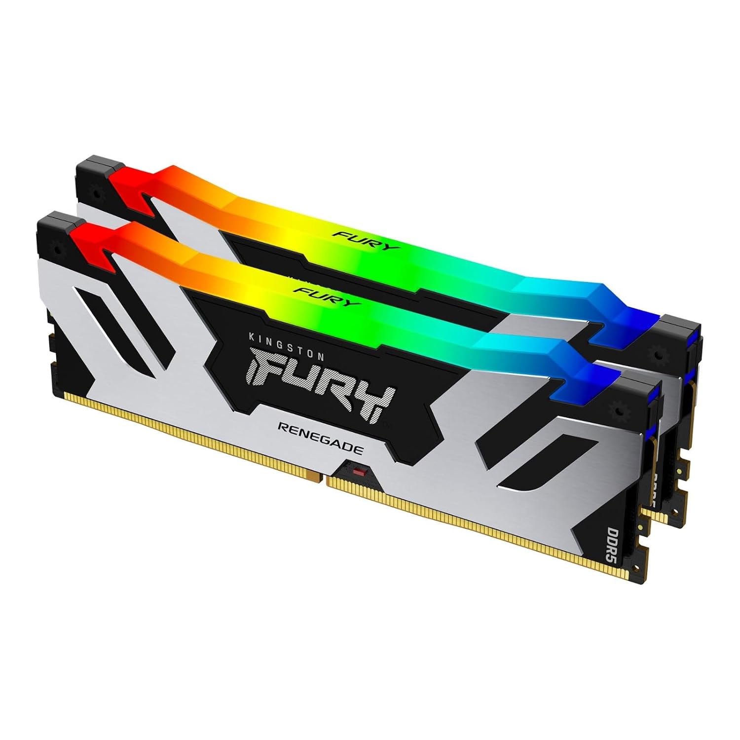 Kingston FURY Renegade RGB 32GB (2x16GB) 7200MT/s DDR5 CL38 288-Pin DIMM Black Desktop Memory ( KF572C38RSAK2-32 )