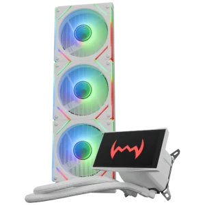 Dawg L360 AIO5 White ARGB Premium 360mm AIO CPU Liquid Cooler With 5-inch IPS Display