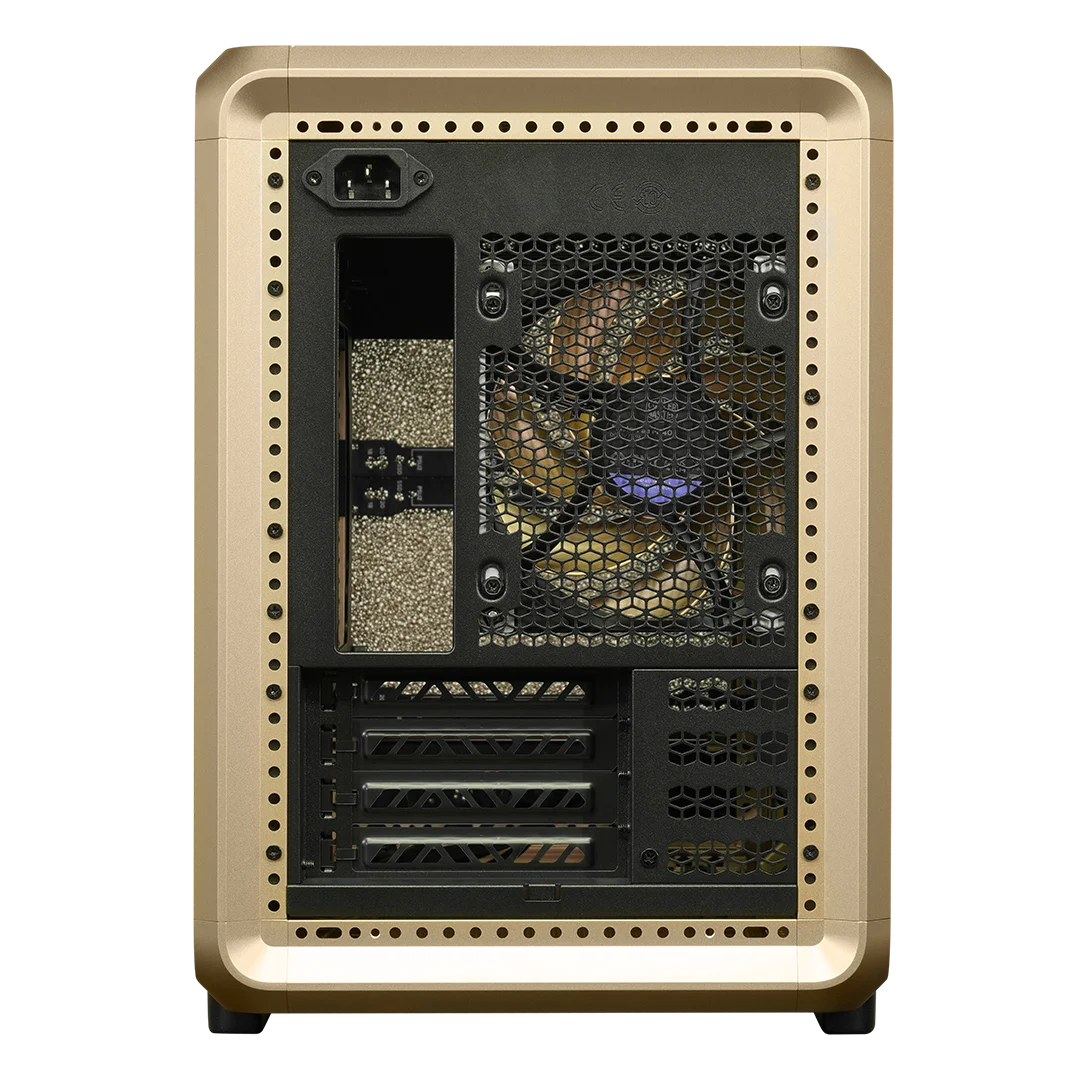 Cooler Master MasterFrame 400 Mesh Gold Limited Edition M-ATX Mini Tower Tempered-Glass Side Panel Pc Cabinet With Pre-installed Fan( MF400M-GGNN-S00) - Image 4