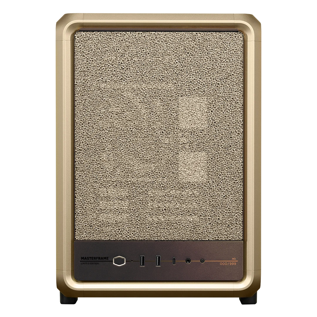 Cooler Master MasterFrame 400 Mesh Gold Limited Edition M-ATX Mini Tower Tempered-Glass Side Panel Pc Cabinet With Pre-installed Fan( MF400M-GGNN-S00) - Image 5