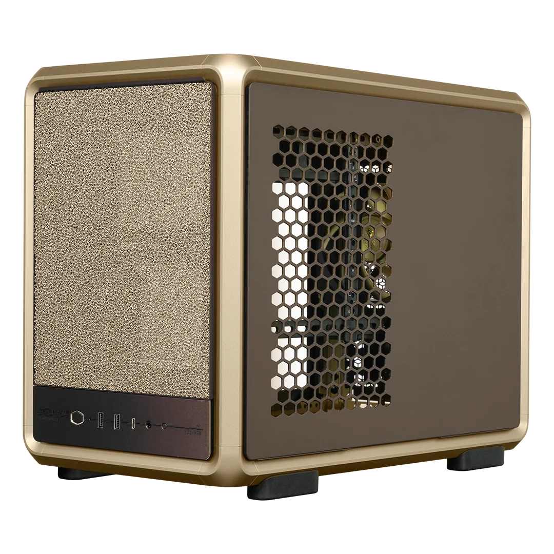 Cooler Master MasterFrame 400 Mesh Gold Limited Edition M-ATX Mini Tower Tempered-Glass Side Panel Pc Cabinet With Pre-installed Fan( MF400M-GGNN-S00) - Image 6