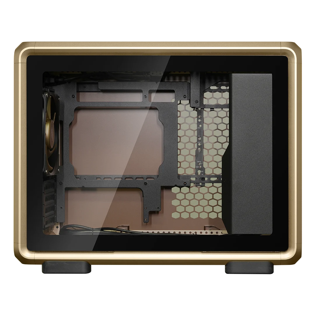 Cooler Master MasterFrame 400 Mesh Gold Limited Edition M-ATX Mini Tower Tempered-Glass Side Panel Pc Cabinet With Pre-installed Fan( MF400M-GGNN-S00) - Image 7