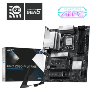 MSI PRO Z890-P WIFI6E ATX Motherboard ( Intel Socket LGA 1851, Supports Intel Core Ultra Processors (Series 2), 4x DDR5 RAM Slots, Max 256GB RAM )