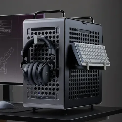 Cooler Master QUBE 540 Stardust Iron ATX Mid Tower Tempered-Glass Side Panel Pc Cabinet With Pre-installed Fan( Q540-MGNN-S00 ) - Image 3