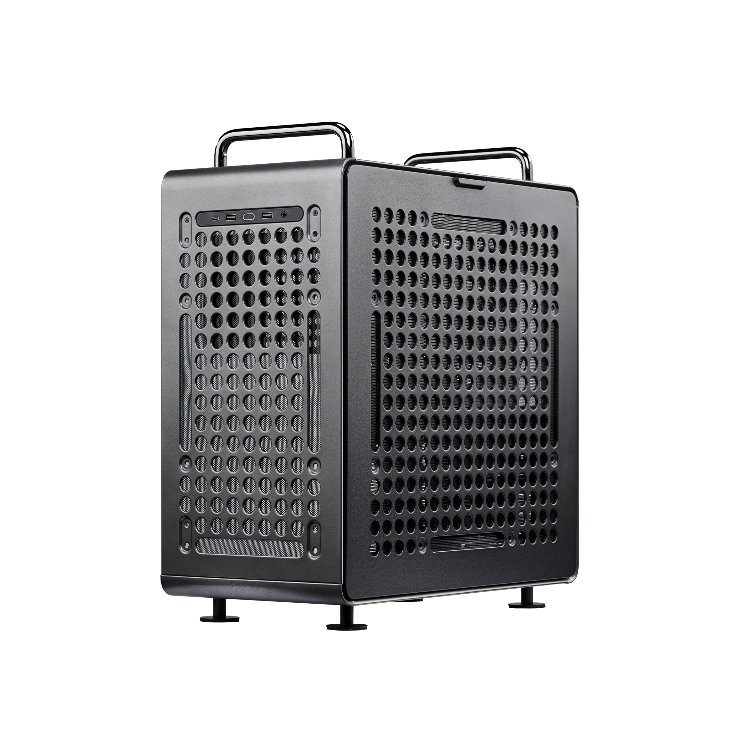 Cooler Master QUBE 540 Stardust Iron ATX Mid Tower Tempered-Glass Side Panel Pc Cabinet With Pre-installed Fan( Q540-MGNN-S00 )